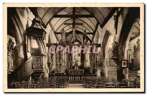 Ansichtskarte AK Bretagne Lampaul Interieur de l&#39Eglise