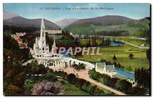 Cartes postales Lourdes Vue d&#39Ensemble de la Basilique