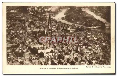 Cartes postales Rouen Le Palais De Justice Et La Cathedrale