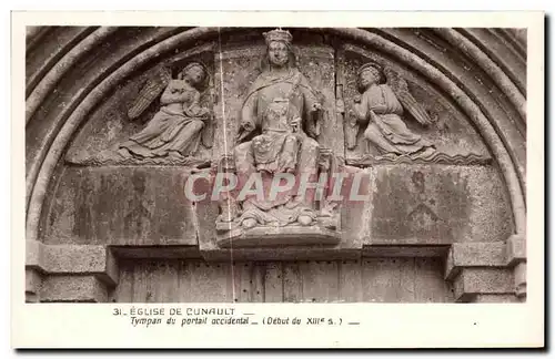 Cartes postales Eglise De Cunault Tympan Du Portail Occidental