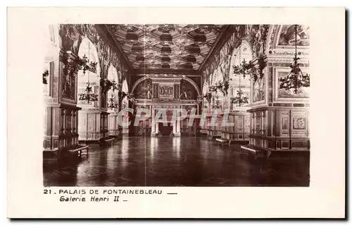 Ansichtskarte AK Palais De Fontainebleau Galerie Henri II