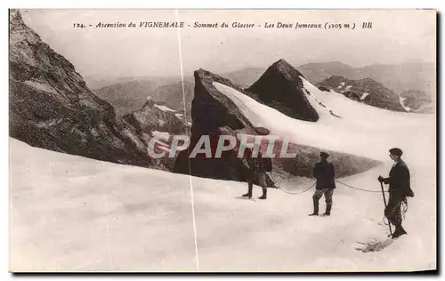 Cartes postales Ascension Du Vignemale Sommet Du Glacier Les Deux jumeaux Alpinisme