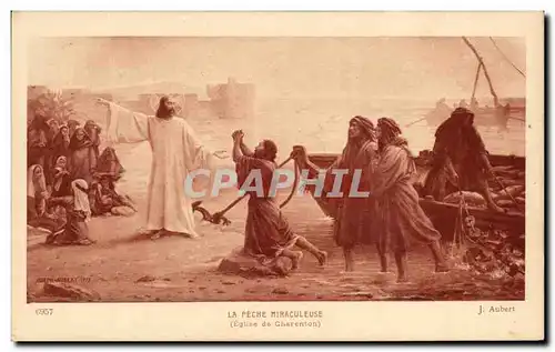 Cartes postales La Peche Miraculeuse Eglise de Charenton Christ