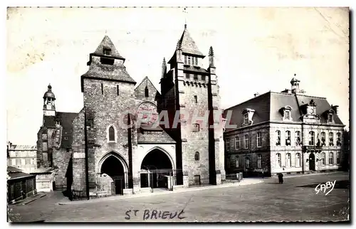 Moderne Karte Saint Brieuc La Cathedrale et L&#39Hotel de Ville