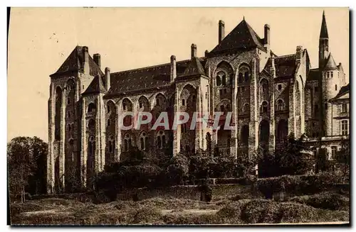 Cartes postales L&#39Abbaye St Pierre de Solesmes vue De la rive droite de la Sarthe