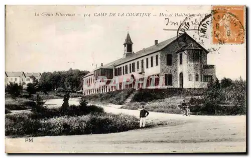 Ansichtskarte AK Camp De La Courtine Mess et habitations Militaria