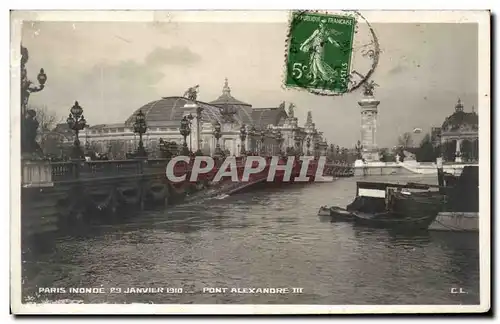 Cartes postales Paris Inondations 1910 Pont Alexandre III