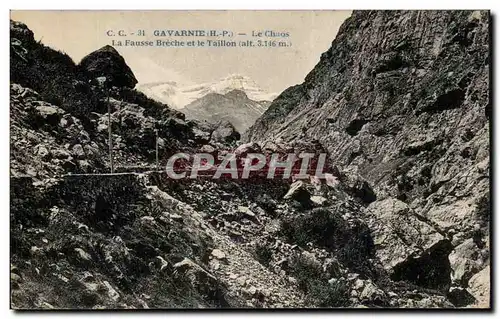 Cartes postales Gavarnie Le Chaos La Fausse Breche Et Le Taillon