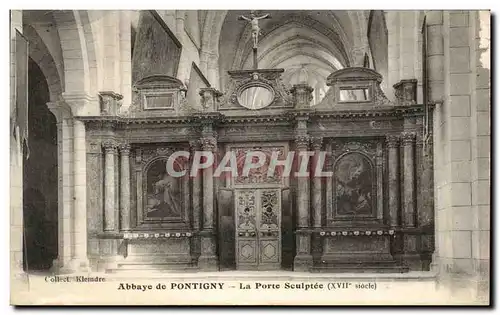 Ansichtskarte AK Abbaye De Pontigny La Porte Sculptee