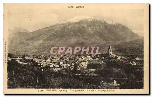 Cartes postales Les Alpes Embrun Vue Generale Au Fond Montagne d'Orel