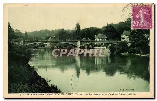 Cartes postales La Varenne Saint Hilaire La Marne et le Pont de Chennevieres