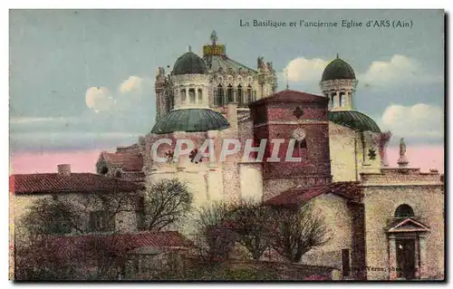Cartes postales La Basilique et l'ancienne Eglise d'Ars