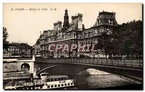 Ansichtskarte AK Paris Hotel de Ville Peniche