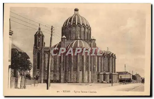 Cartes postales Reims Eglise Sainte Clotilde