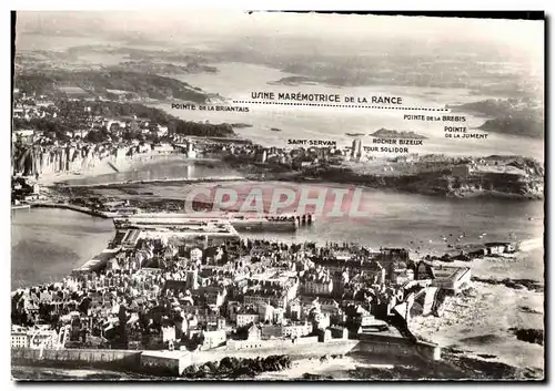 Cartes postales En Bretagne Vue aerienne Au Premier plan Saint Malo Au deuxieme plan