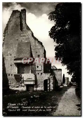 Ansichtskarte AK Chinon Le Chateau Cheminee et restes de la Salle au charles recut Jeanne d&#39Arc en