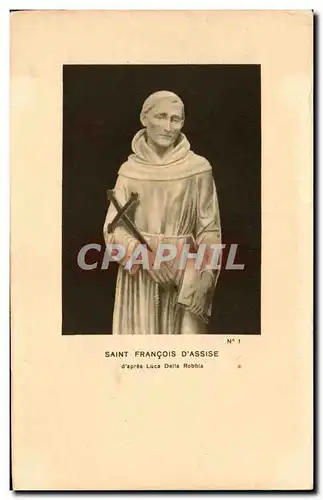 Cartes postales Saint Francois D'Assise d'apres Luca Della Robbia