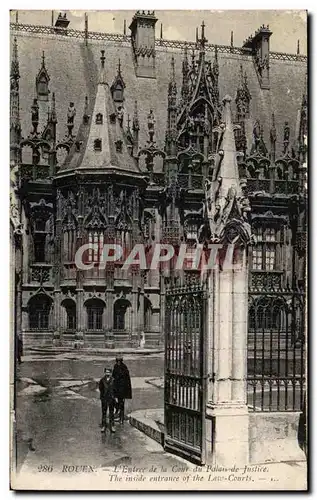 Cartes postales Rouen L&#39Enter de la Cour du Palais de Justice