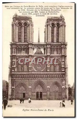 Cartes postales Eglise Notre Dame De Paris