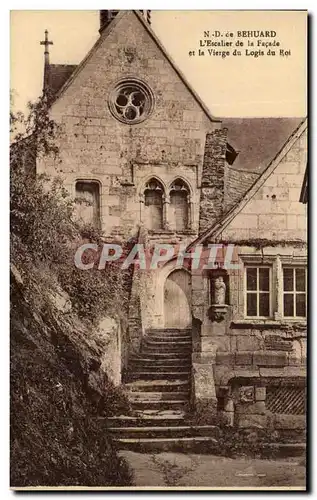 Cartes postales ND de Behuard L&#39Escalier De La Facade Et La Vierge Du Logis Du roi