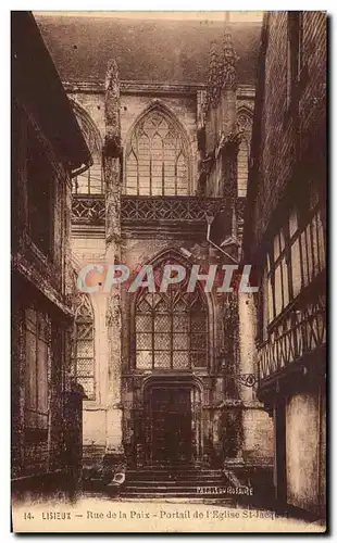 Cartes postales Lisieux Rue De La Paix Portail De l&#39Eglise St Jacques