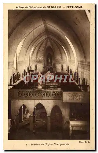 Cartes postales Abbaye De Notre Dame De Saint Lieu Sept Fons Interieur De l&#39Eglise Vue Generale