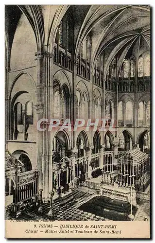 Ansichtskarte AK Reims Basilique De Saint Remi Choeur Maitre Autel Et Tombeau De Saint Remi