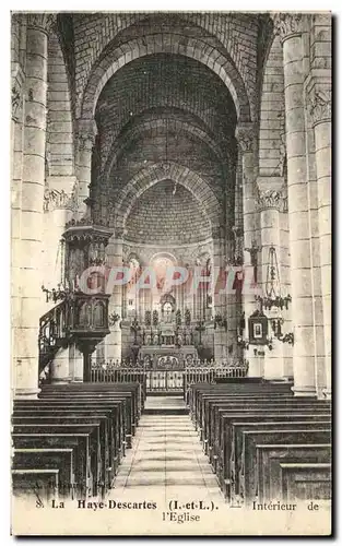 Cartes postales La Haye Descartes Interieur de I&#39Eglise