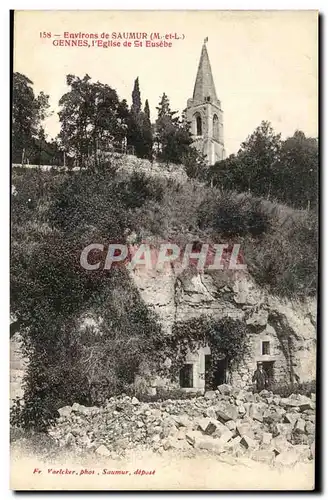 Ansichtskarte AK Environs de Saumur Gennes I&#39Eglise de St Eusebe