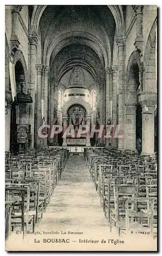 Cartes postales La Boussac Interieur de I&#39Eglise