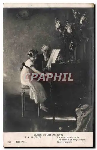 Cartes postales Musee De Luxembourg la lecon de Clavecin Muenier Piano