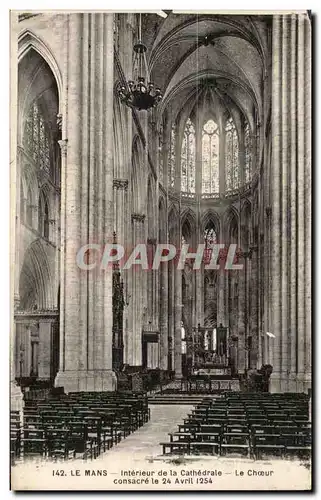 Ansichtskarte AK Le Mans Interieur de la Cathedrale Le Choeur