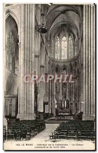 Cartes postales Le Mans Interieur de la Cathedrale Le Choeur