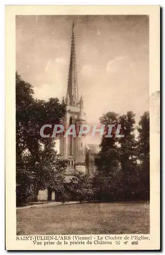 Cartes postales Saint Julien L&#39Ars Le Clocher de I&#39Eglsie Vue Prise de la Praire