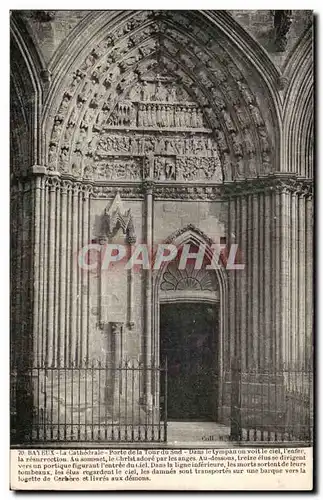 Cartes postales Bayeux La Cathedrale P{orte de la Tour du Sud Dans