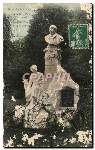 Cartes postales Paris Le monument de Ferdinand Fabre au luxembourg