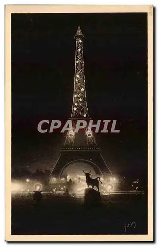 Cartes postales Feeries Nocturnes de Paris La Tour Eiffiel