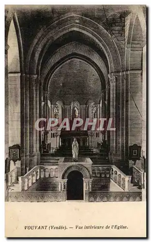 Cartes postales Vouvant Vue Interieure de l'Eglise
