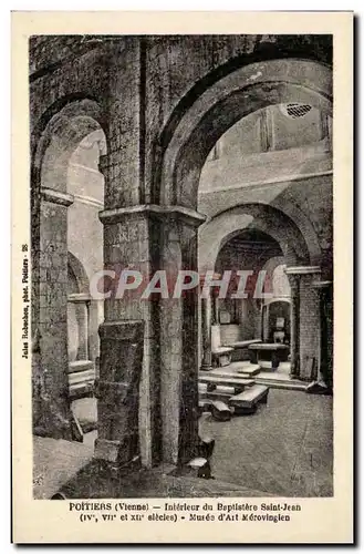 Cartes postales Poitiers Interieur du Baptistere Saint Jean Musee d&#39Art Merovinglen