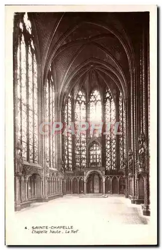 Cartes postales Sainte Chapelle Chapelle Haute La Nef Paris