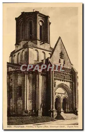 Cartes postales Vouvant L'Eglise Facade Nord
