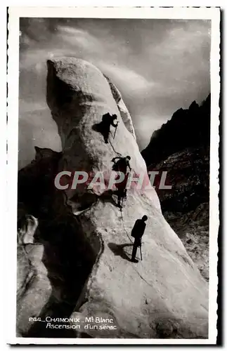 Ansichtskarte AK Chamonix Mt Blanc Ascension D&#39un Serac Alpinisme