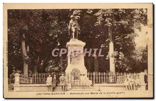 Cartes postales Chateau Gontier Monument Aux Morts de la Grande Guerre Militaria