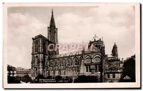 Ansichtskarte AK Strasbourg La Cathedrale Cote Sud