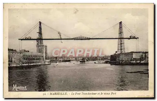 Ansichtskarte AK Marsellie sLe pont transbordeur Et Le Vieux Port