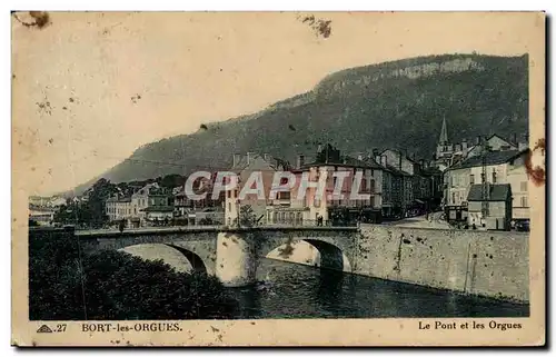 Cartes postales Bort Les Orgues Le pont et les Orgues