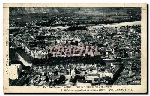 Cartes postales Valence Sur Rhone Vue Aerienne et les Boulevards