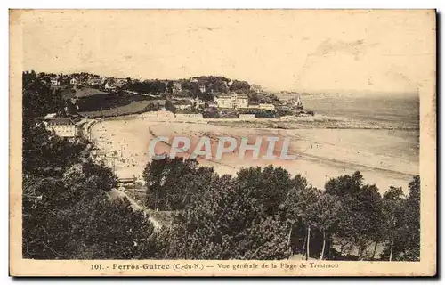 Cartes postales Perros Guirec Vue Generale de la Plage de Trestraou