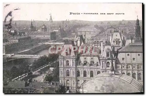 Cartes postales Paris Panorama Des Sept Ponts