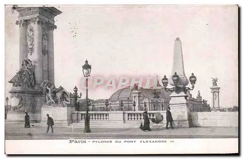 Ansichtskarte AK Paris Pylones Du Pont Alexandre III